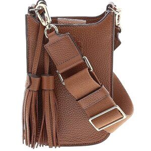 Tory Burch Thea Cellphone Crossbody Bag Brown Moose
